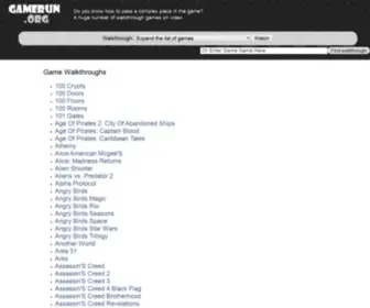 Gamerun.org(Game Walkthrough) Screenshot