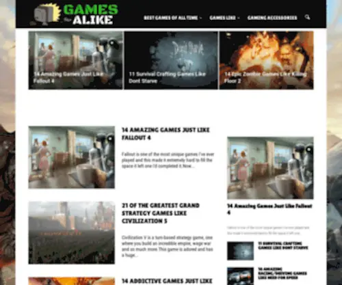 Gamesalike.com(Games Alike organises the most amazing games that are similar to (or even better than)) Screenshot