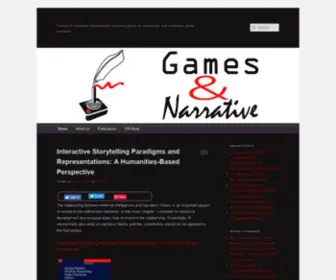 Gamesandnarrative.net(Games & Narrative international research group on interactive and computer game narrative) Screenshot