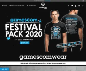 Gamescomwear.com(Der offizielle gamescom Merchandise Shop 2021) Screenshot