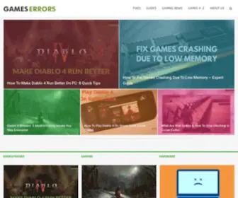 Gameserrors.com(Solutions for Your Gaming Issues) Screenshot