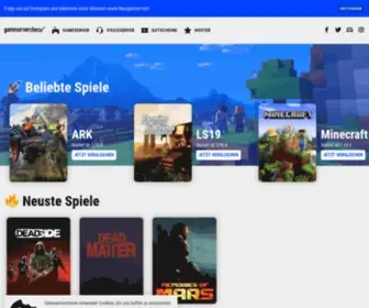 Gameservercheck.de(Preisvergleich für Gameserver seit 2003) Screenshot