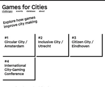 Gamesforcities.com(Games for Cities) Screenshot