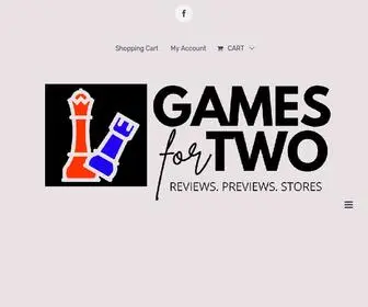 Gamesfortwo.net(Games for Two Home) Screenshot