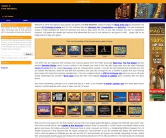 Gamesfruitmachines.co.uk(Games & Fruit Machines) Screenshot