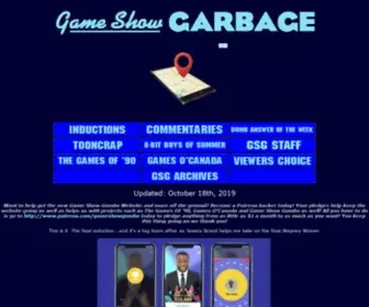 Gameshowgarbage.com(Game Show Garbage) Screenshot