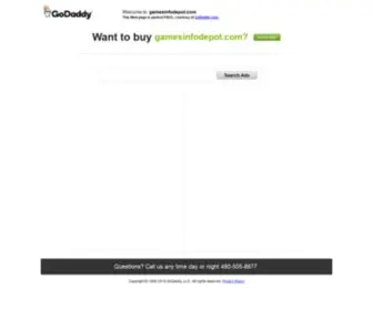 Gamesinfodepot.com(Welcome) Screenshot