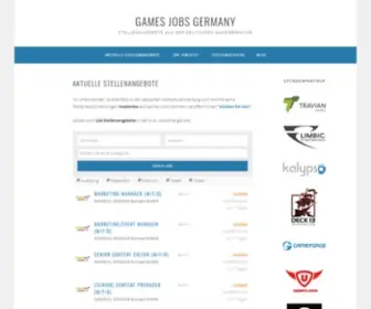 Gamesjobsgermany.de(Games Jobs Germany) Screenshot