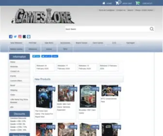 Gameslore.com(Games Lore) Screenshot