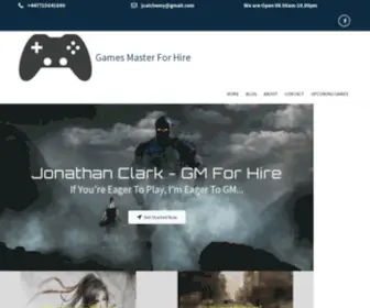 Gamesmasterforhire.com(Games Master For Hire) Screenshot