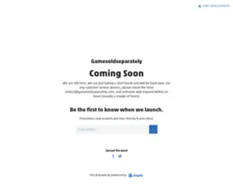 Gamesoldseparately.co.uk(Gamesoldseparately) Screenshot