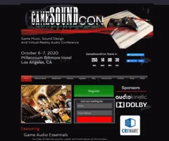Gamesoundcon.com(Conference on Composing Video Game Music and Sound Design) Screenshot