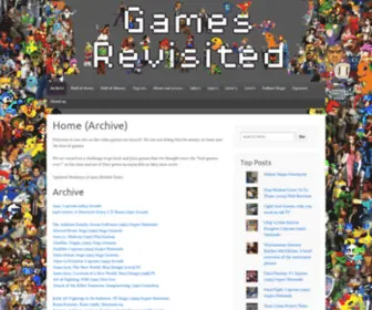 Gamesrevisited.com(Games Revisited) Screenshot