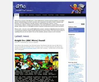 Gamesthatwerent.com(Games That Weren't) Screenshot
