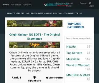 Gamestop100.com(Private Servers List) Screenshot