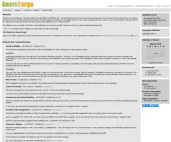 Gamesurge.net(GameSurge >> Welcome) Screenshot