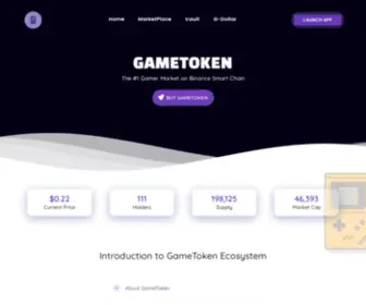 Gametoken.finance(First Gamer MarketPlace on Binance Smart Chain) Screenshot