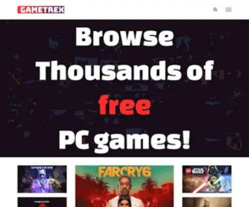 Gametrex.com(Download Games For Free) Screenshot