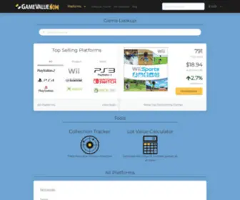 Gamevaluenow.com(Video Game Prices) Screenshot
