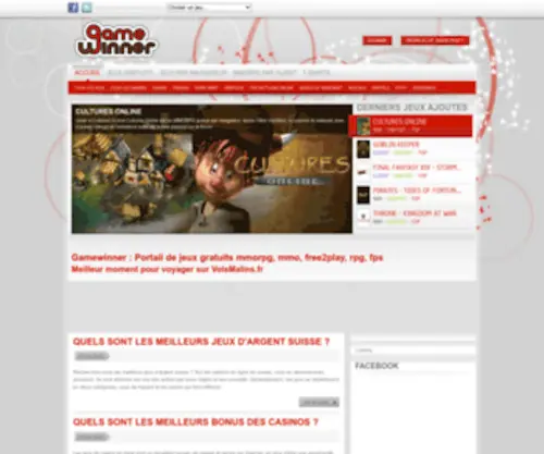 Gamewinner.fr(Jeux gratuits mmorpg sur Game Winner) Screenshot