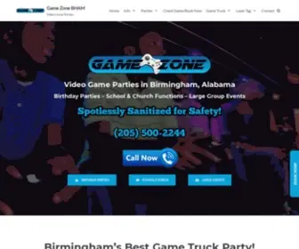 Gamezonebham.com(Game Zone Bham Video Game Truck Party Birmingham Alabama) Screenshot