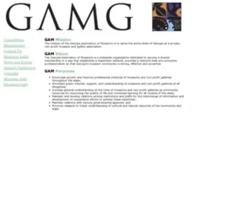 Gamg.org(The mission of the Georgia Association of Museums and Galleries) Screenshot