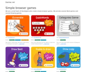 Gamiac.net(Gamiac online games) Screenshot