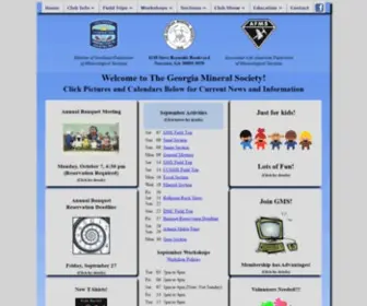 Gamineral.org(The Georgia Mineral Society) Screenshot