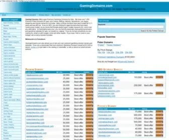 GamingDomains.com(Gaming Domains) Screenshot