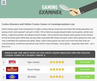 Gamingexaminer.com(Gaming examiner) Screenshot