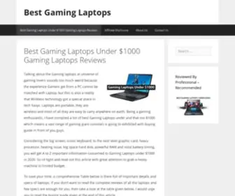 Gaminglaptopsunder1000.com(10 Best Gaming Laptop Under $1000 in 2020) Screenshot