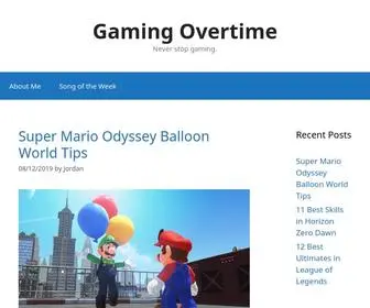 Gamingovertime.com(Never stop gaming) Screenshot