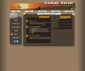 Gamingsafari.com(Gaming Safari) Screenshot