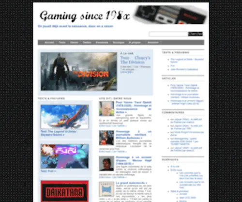 Gamingsince198X.fr(Gaming since 198x) Screenshot