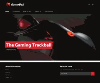 Gamingtrackball.com(GameBall is the first trackball mouse developed specifically for the computer gamer. Core features) Screenshot