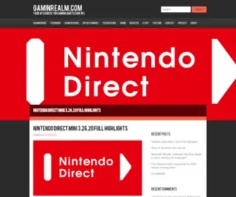 Gaminrealm.com(Your #1 Source For Gaming And Tech News) Screenshot