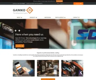 Gamko.com(The experts in professional drinks cooling) Screenshot
