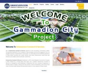 Gammadioncity.in(Unieeservion Constech & Services Pvt) Screenshot