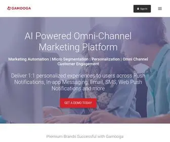 Gamooga.com(World's Best AI Powered Omni Channel Marketing Platform) Screenshot
