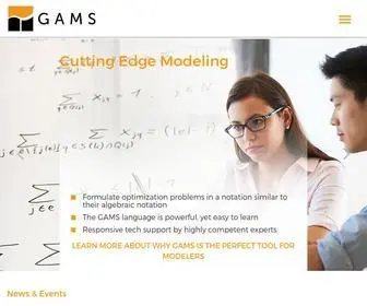 Gams.com(The General Algebraic Modeling Language) Screenshot