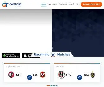 Gamtoss.com(Fantasy Cricket App) Screenshot