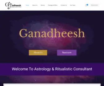 Ganadheesh.com(Astrology Consultant & Ritualist) Screenshot