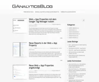 Ganalyticsblog.de(Aktueller Google Analytics Blog) Screenshot