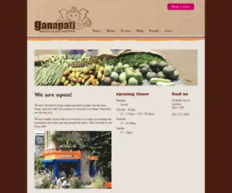 Ganapatirestaurant.com(Ganapati South Indian Kitchen) Screenshot