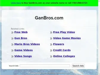 Ganbros.com(The Leading Gun Bros Site on the Net) Screenshot