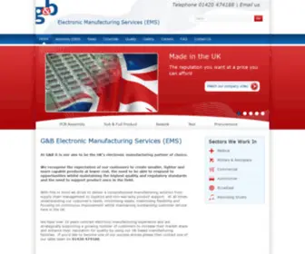 Gandbelectronics.co.uk(Contract Electronics Manufacturing) Screenshot