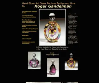 Gandelmanglass.com(A decorative hand blown art glass perfume bottle by glass artist Roger Gandelman. This artwork) Screenshot