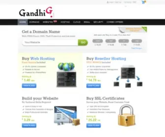 Gandhig.com(Domains, Websites, Web Hosting, Domain Names, Website Builder, Digital SSL Certificate, Email Accounts, Linux, Windows, VPS, Servers, Logos, Wordpress Themes & Plugins) Screenshot
