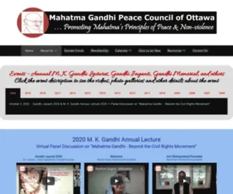 Gandhiji.ca(Mahatma Gandhi Peace Council of Ottawa) Screenshot