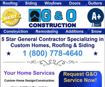 Gandogo.com(G&O Construction & Roofing) Screenshot